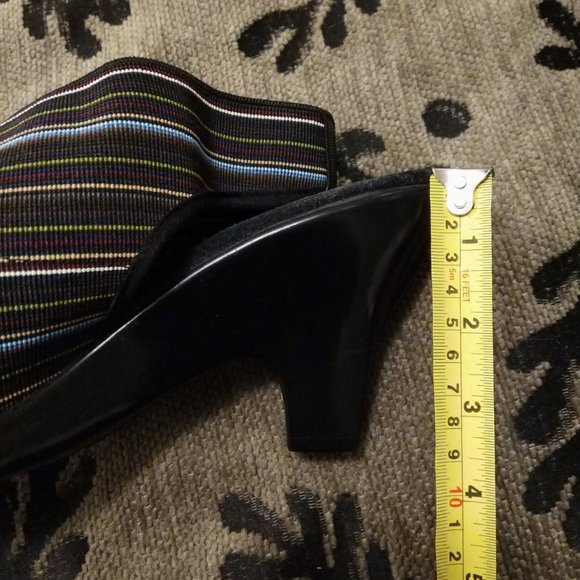 NWOT San Miguel Drayton Multicolour Striped Heeled Sandals - Picture 9 of 13